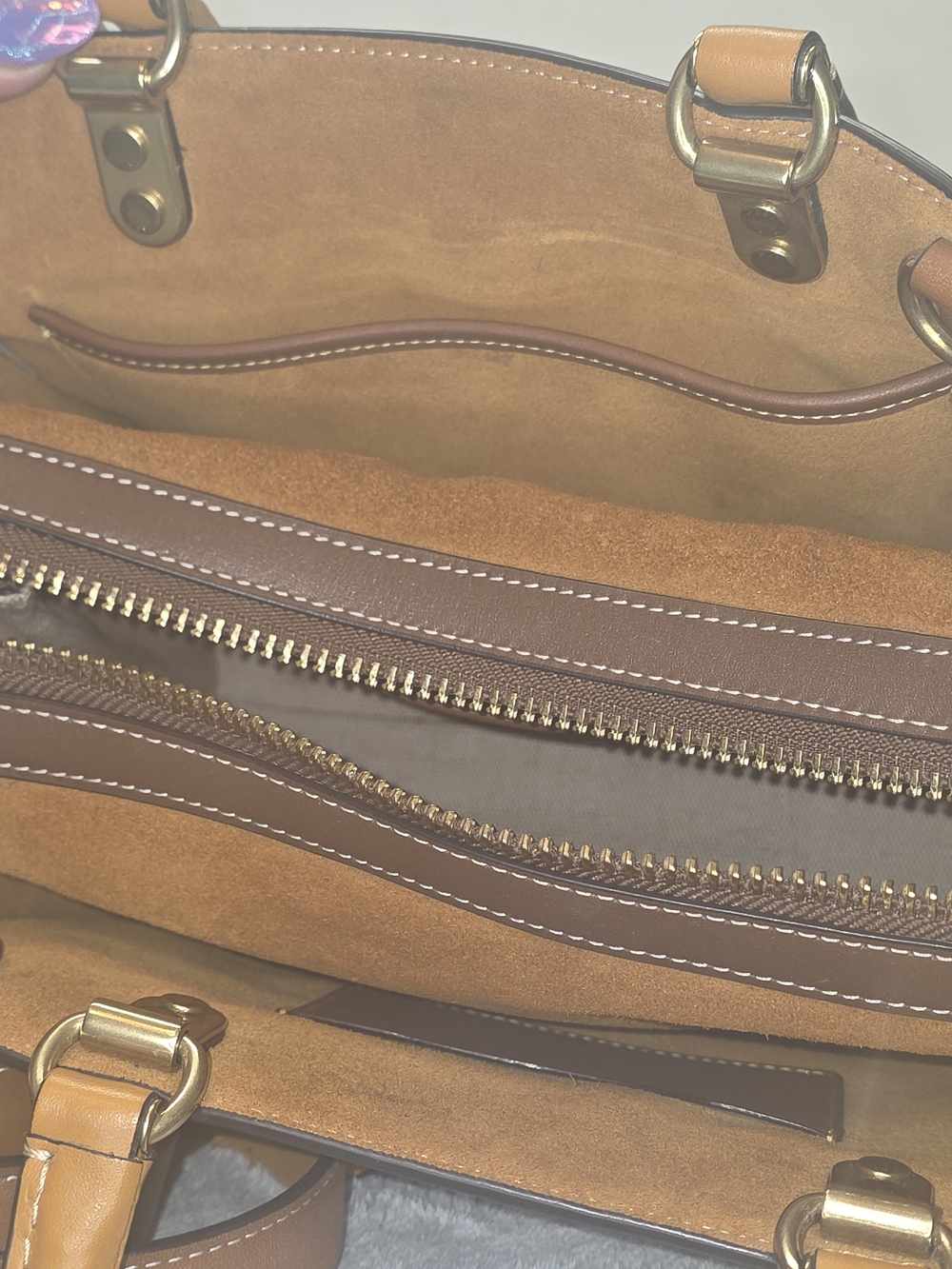 Coach Rogue 25 Signature Jacquard Satchel in Brown & Tan W/dust Bag - Picture 10 of 15
